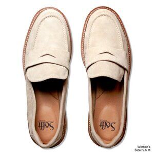 Share Sofft Mara Lenox Loafers Women's 9.5M Tan Suede Leather Slip On Comfort Sh